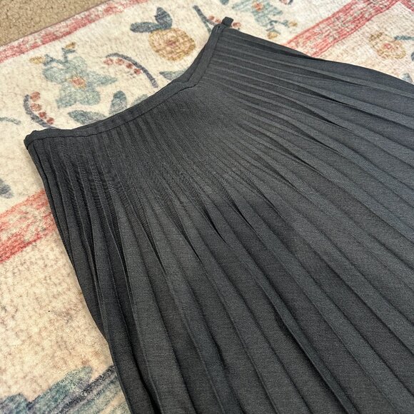 Issey Miyake Wool Pleated Grey Midi Skirt - Picture 3 of 6